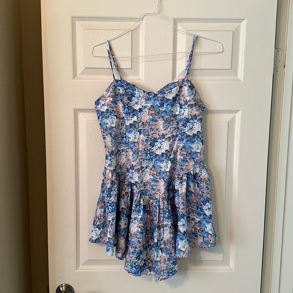 SHEIN Blue & Pink floral dress
